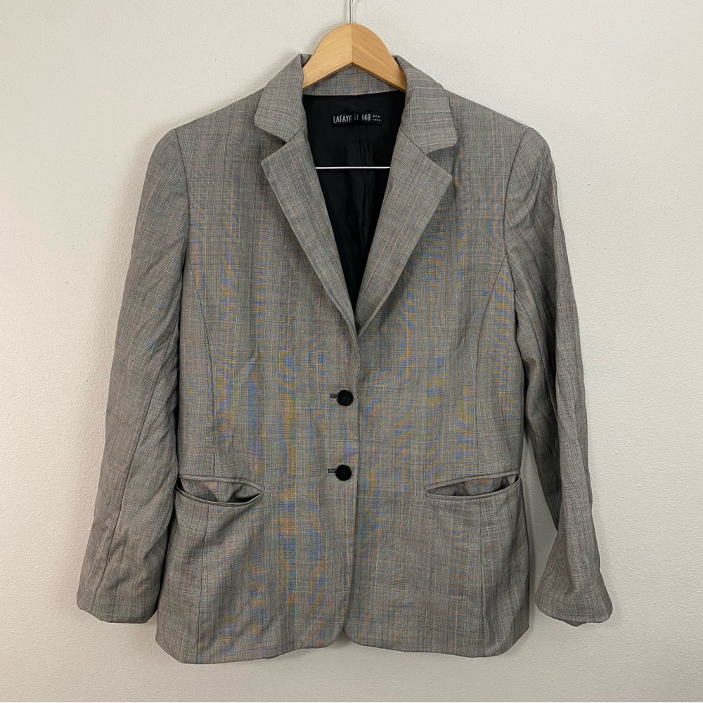 Lafayette 148 New York 100% Wool Gray Blazer Women's Size 10